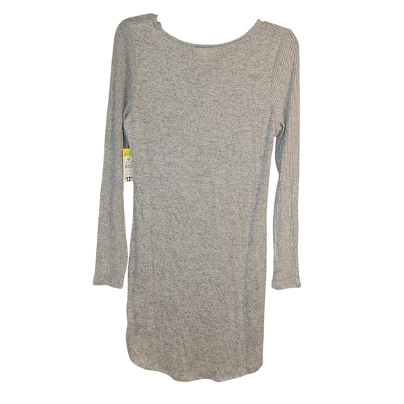 Bobbie Brooks size small gray crisscross dress long sleeve New with tags - Picture 2 of 6